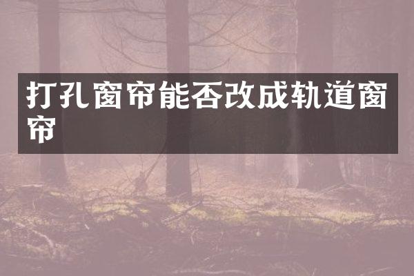 打孔窗帘能否改成轨道窗帘