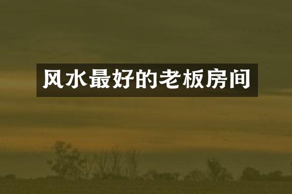 风水最好的老板房间