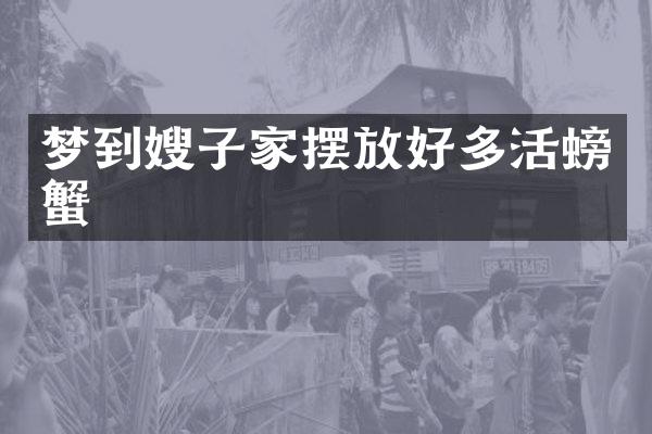 梦到嫂子家摆放好多活螃蟹