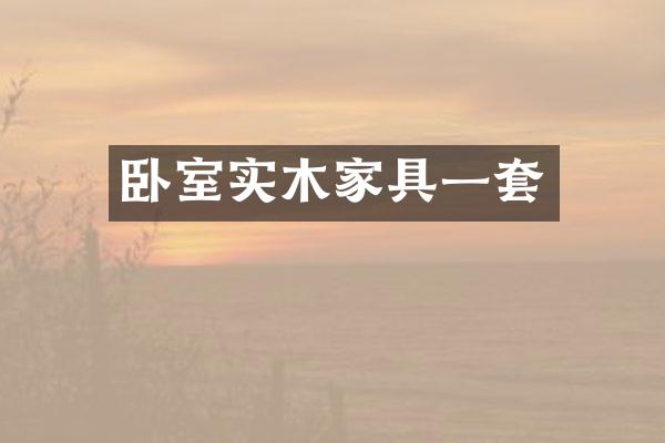 卧室实木家具一套