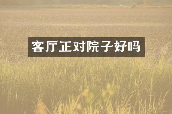 客厅正对院子好吗