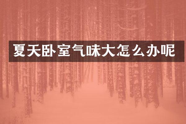 夏天卧室气味大怎么办呢