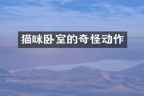 猫咪卧室的奇怪动作