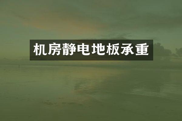 机房静电地板承重