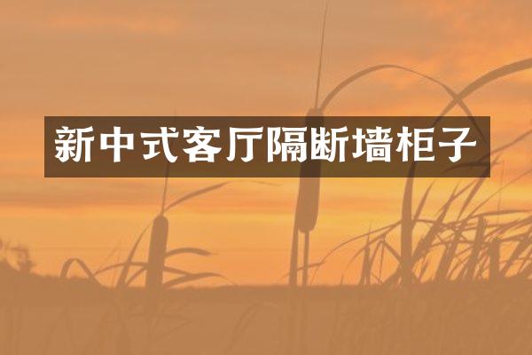 新中式客厅隔断墙柜子