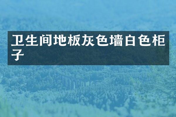 卫生间地板灰色墙白色柜子