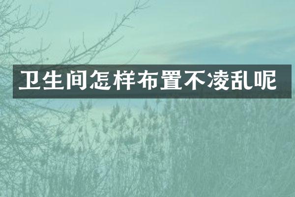 卫生间怎样布置不凌乱呢