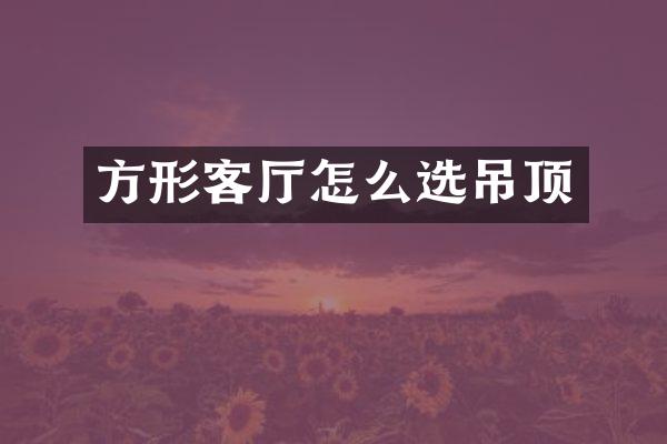 方形客厅怎么选吊顶