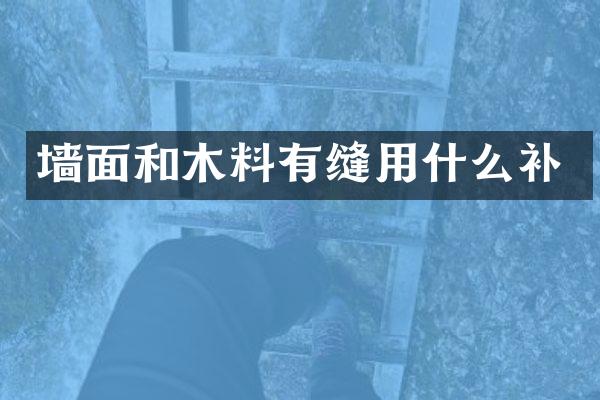 墙面和木料有缝用什么补
