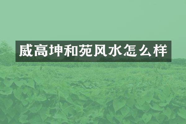 威高坤和苑风水怎么样