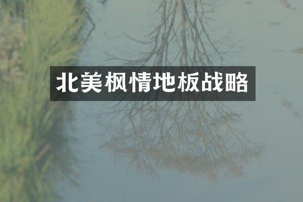 北美枫情地板战略