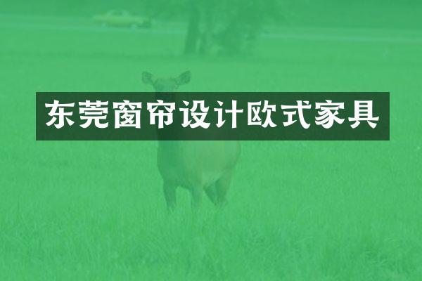 东莞窗帘设计欧式家具