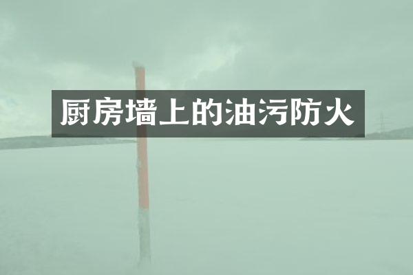 厨房墙上的油污防火