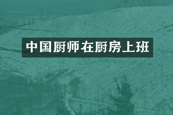 中国厨师在厨房上班