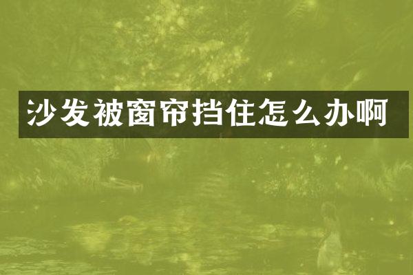 沙发被窗帘挡住怎么办啊