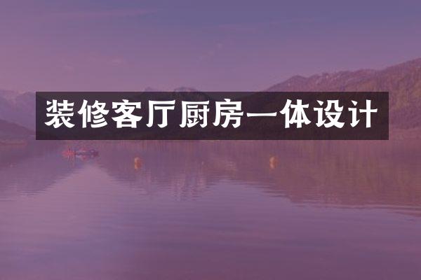 装修客厅厨房一体设计