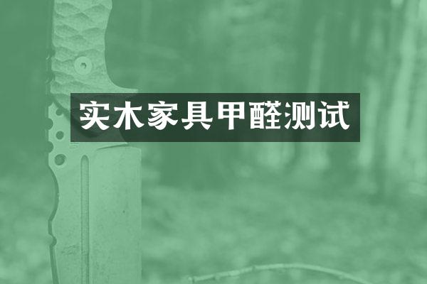 实木家具甲醛测试