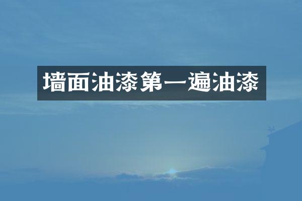 墙面油漆第一遍油漆