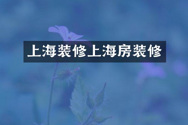 上海装修上海房装修