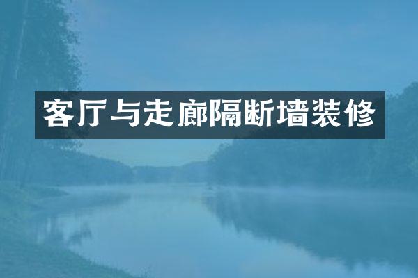 客厅与走廊隔断墙装修