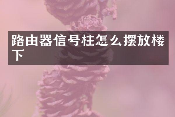路由器信号柱怎么摆放楼下