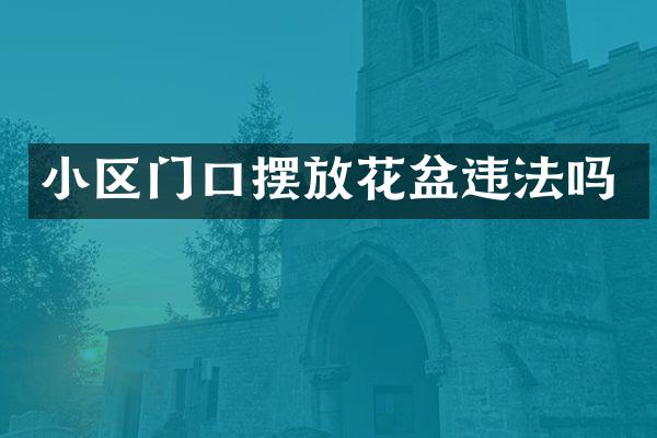 小区门口摆放花盆违法吗