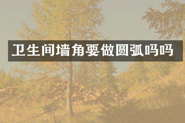 卫生间墙角要做圆弧吗吗
