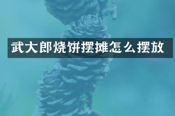 武大郎烧饼摆摊怎么摆放