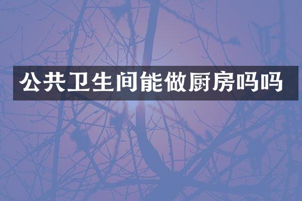 公共卫生间能做厨房吗吗