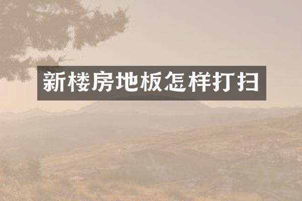 新楼房地板怎样打扫