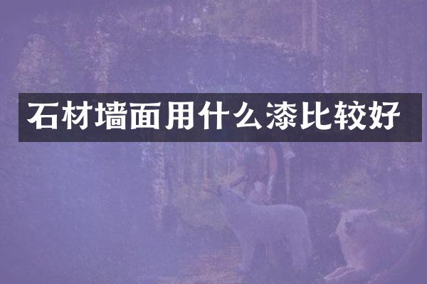 石材墙面用什么漆比较好