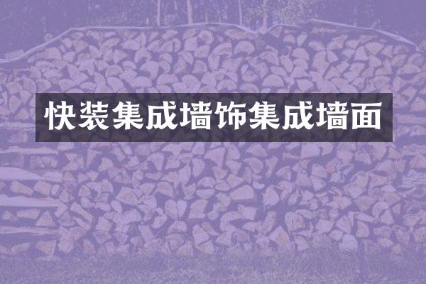 快装集成墙饰集成墙面