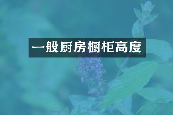 一般厨房橱柜高度