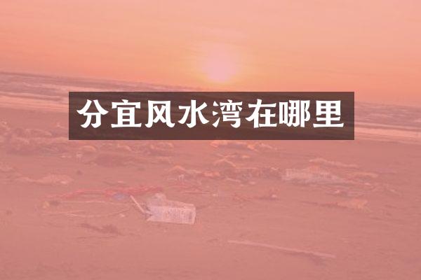 分宜风水湾在哪里