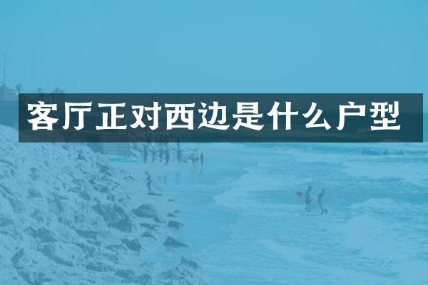 客厅正对西边是什么户型