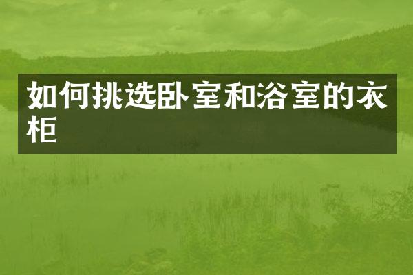 如何挑选卧室和浴室的衣柜