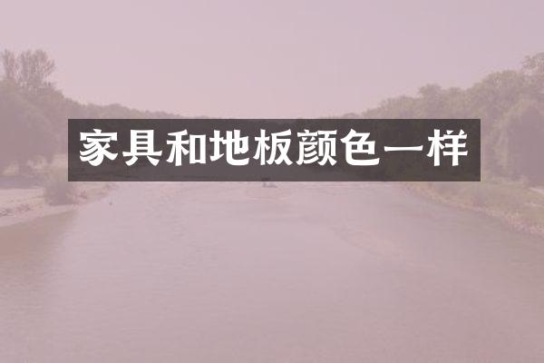 家具和地板颜色一样