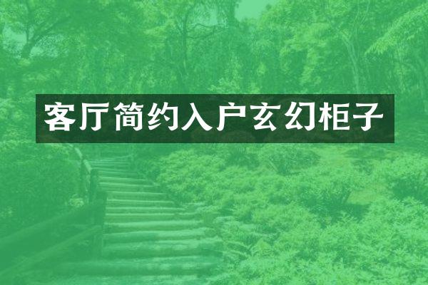 客厅简约入户玄幻柜子