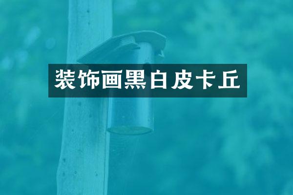 装饰画黑白皮卡丘