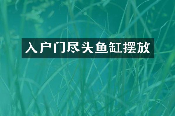 入户门尽头鱼缸摆放