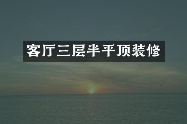 客厅三层半平顶装修