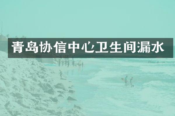 青岛协信中心卫生间漏水