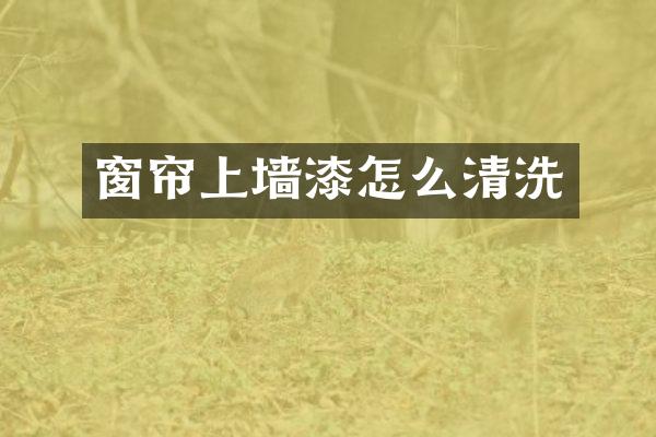 窗帘上墙漆怎么清洗