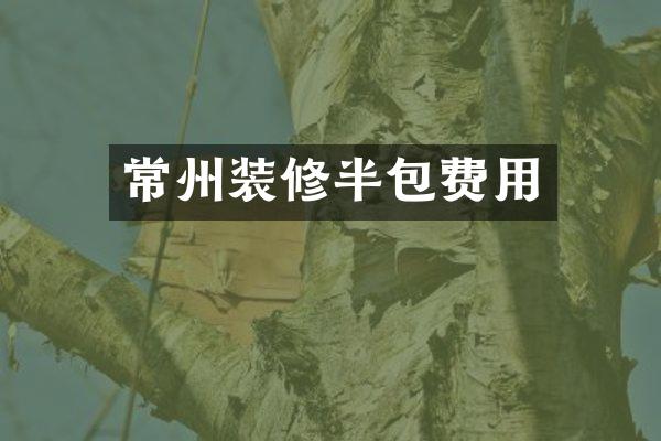 常州装修半包费用