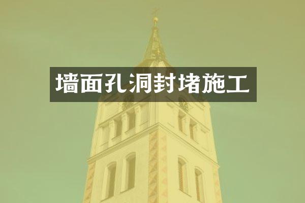 墙面孔洞封堵施工