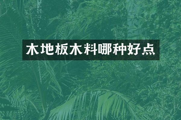 木地板木料哪种好点