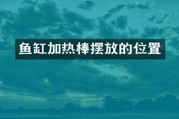 鱼缸加热棒摆放的位置