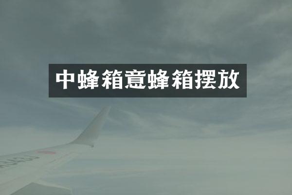 中蜂箱意蜂箱摆放