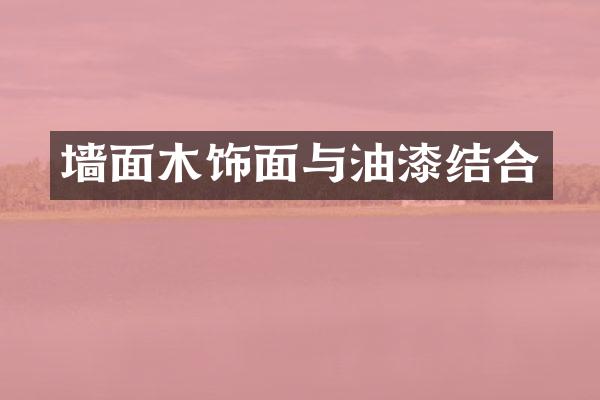 墙面木饰面与油漆结合