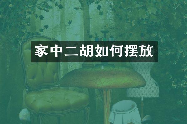 家中二胡如何摆放